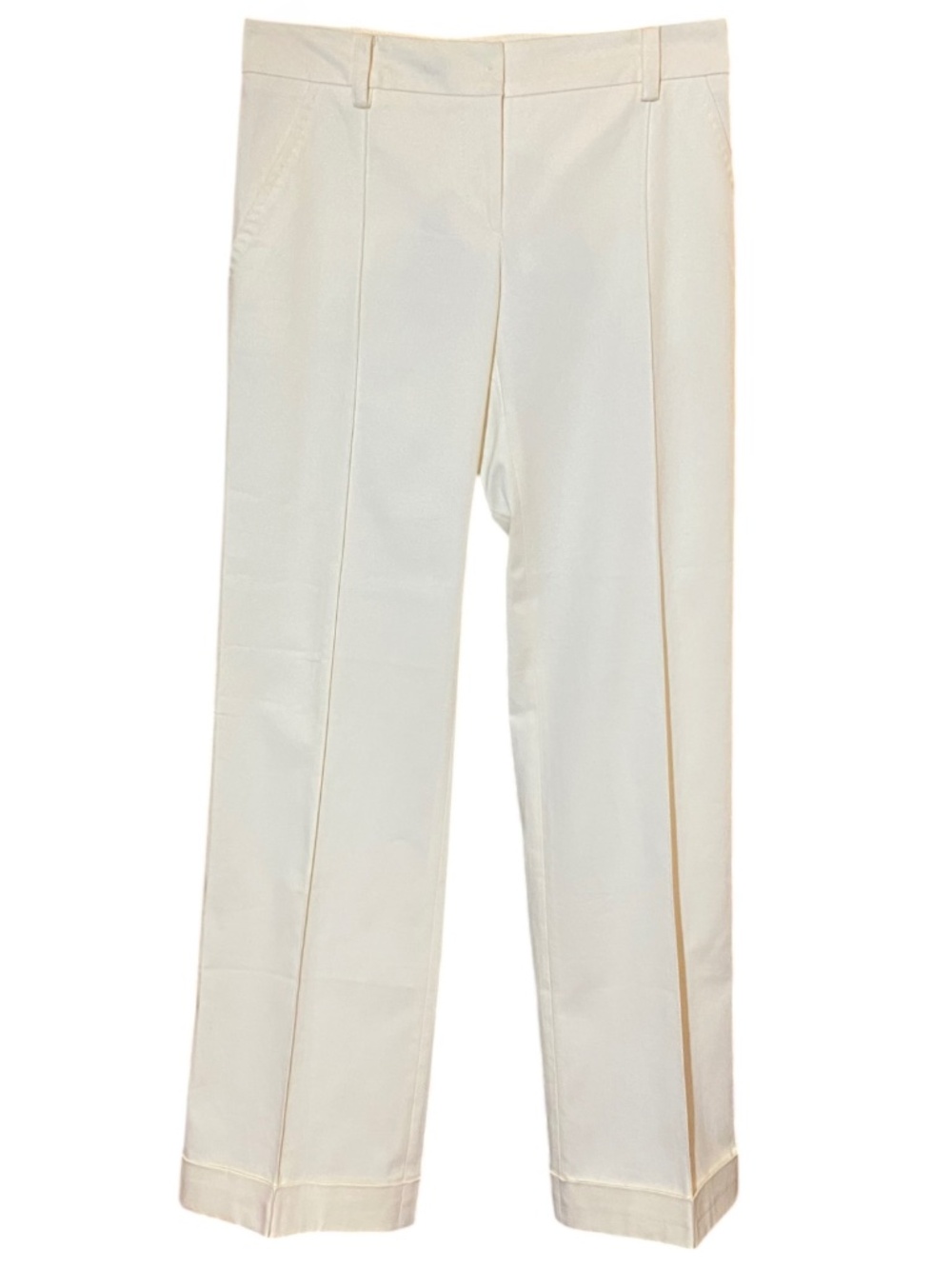 VTG Patrizia Pepe Cotton Linen Pintuck Pants • Y2K Archival Office Siren Ivory 4
